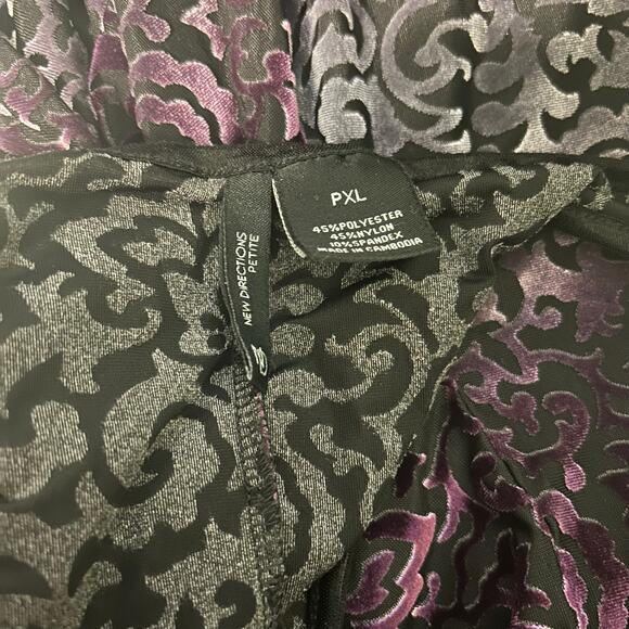 ND Tank Velvet Burnout Tank Top Raspberry Purple Women Petite XL Boho Chic Goth - Picture 8 of 8